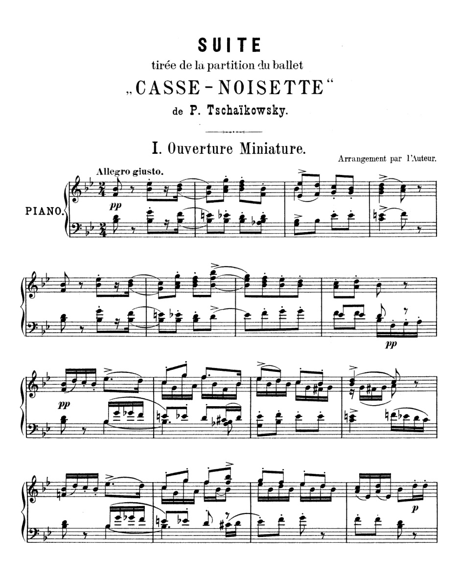 Tchaikovsky · Suite, Op.71a 고악보 썸네일